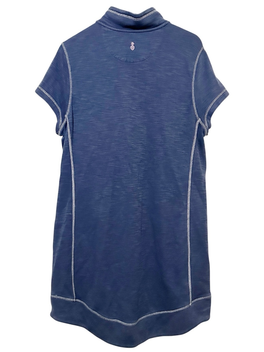 Tommy Bahama Tobago Bay Half Zip Dress Blue Pima Cotton Tencel Pockets XL - Picture 4 of 7